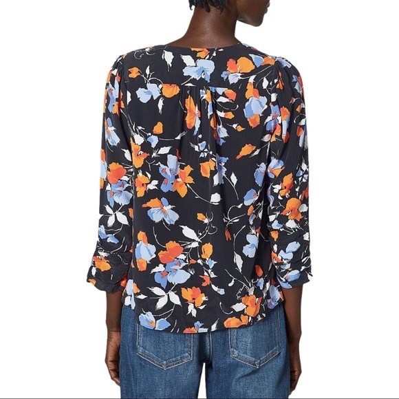 NWT Joie Maizie Caviar Silk Floral Blouse NWT - Picture 8 of 8
